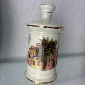 Vintage 1989 Porcelain Decanter with Gold Accents